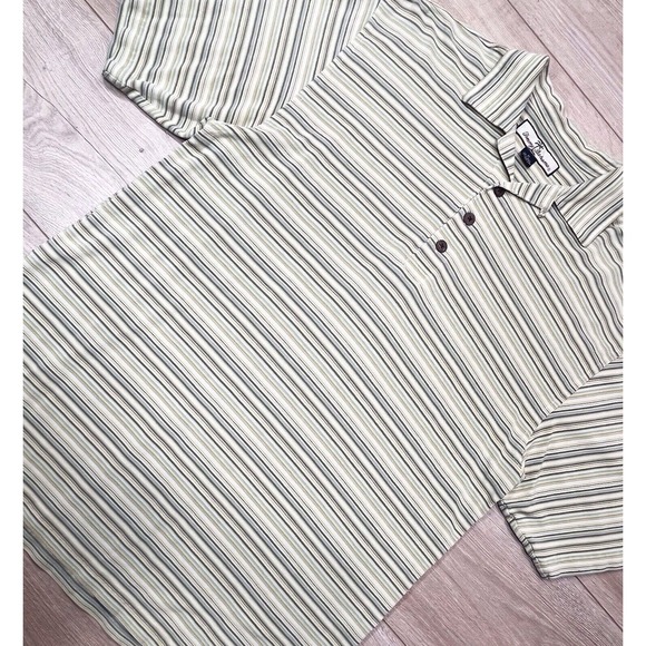 Tommy Bahama Mens‎ Silk Blend Lightweight Polo Size M Casual Striped - Picture 1 of 14